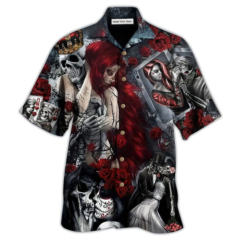 Skull Love Is Life - Hawaiian Shirt