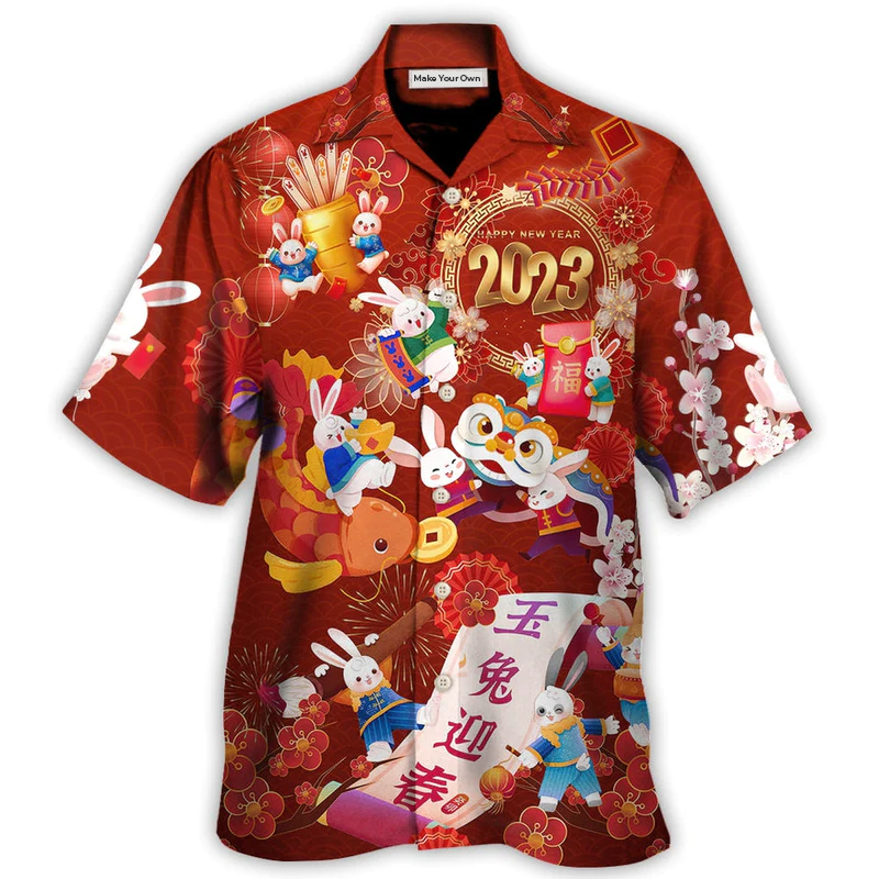 Chinese Lunar Year Rabbit Happy New Year 2023 - Hawaiian Shirt
