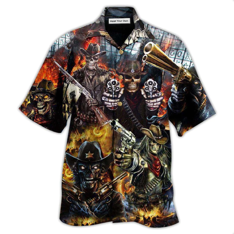 Skull No Guts No Glory Dark - Hawaiian Shirt