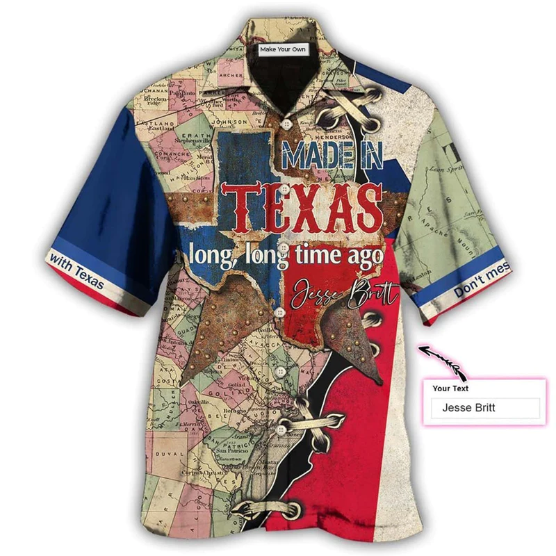 Texas Peace Life Cool Style Personalized - Hawaiian Shirt