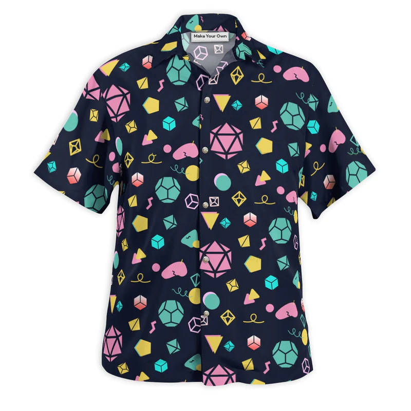 DnD Dice Colorful Style - Hawaiian Shirt
