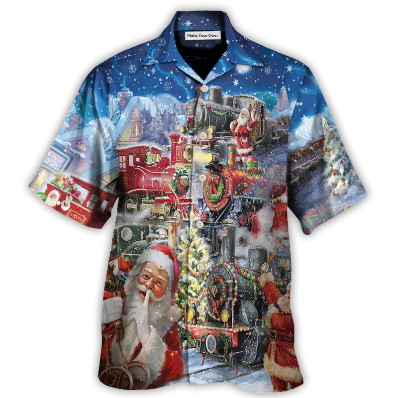 Christmas Santa's Express Train - Hawaiian Shirt