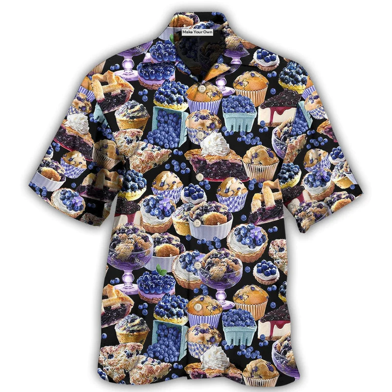Baking Blueberry Cupcake Baking Lover - Hawaiian Shirt