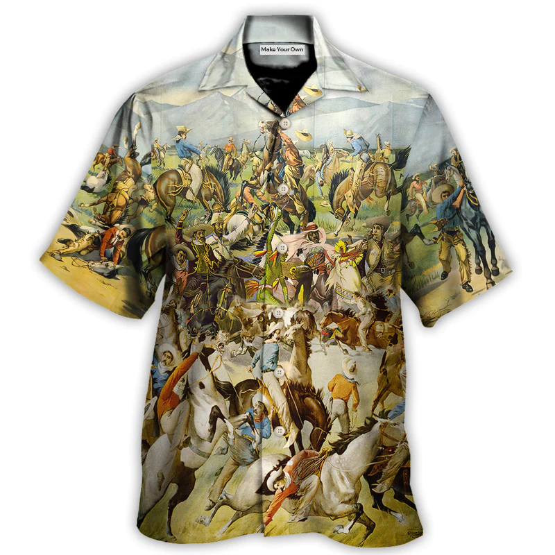 Cattle Show Buffalo Bill's Wild West Rough Riders Cossacks - Hawaiian Shirt
