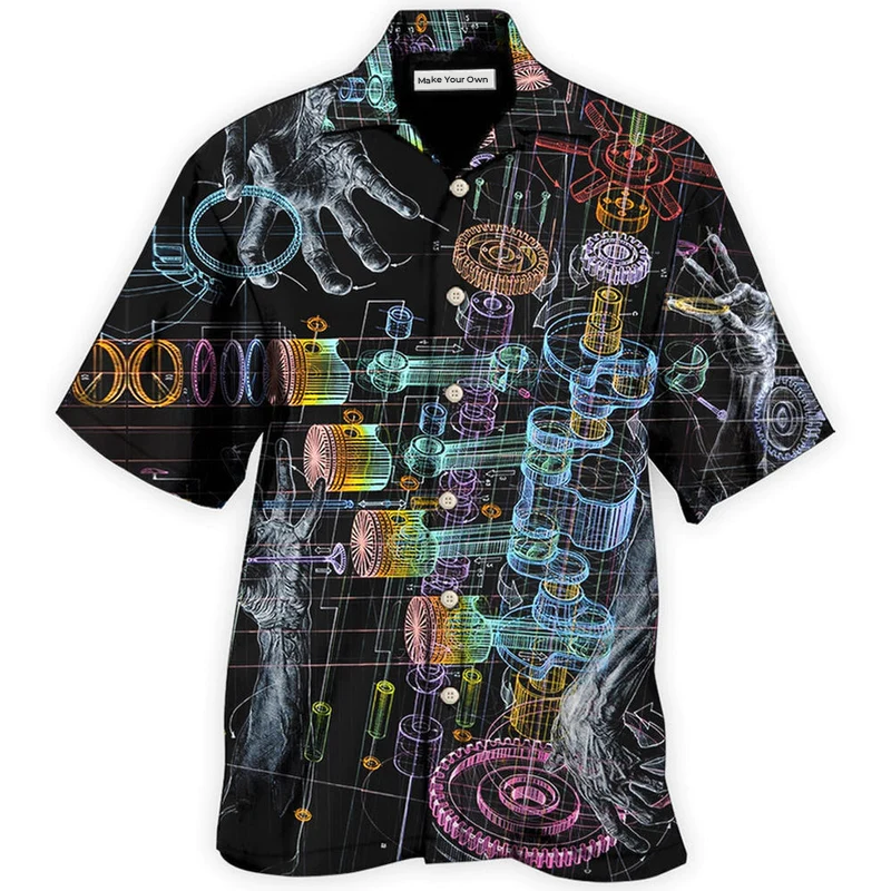 Mechanic Fantastic Neon Style - Hawaiian Shirt