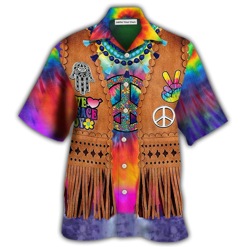 Hippie Peace Life Cowboy Style Cool - Hawaiian Shirt