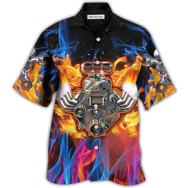 Hot Rod Fire Style - Hawaiian Shirt