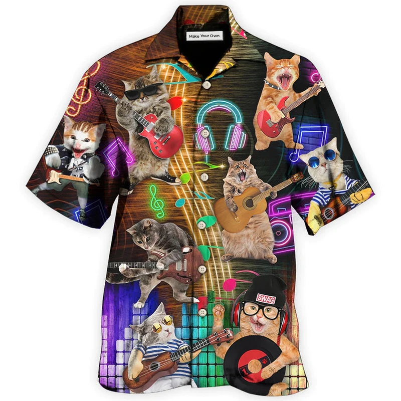 Cat Rocker Lovely Style - Hawaiian Shirt
