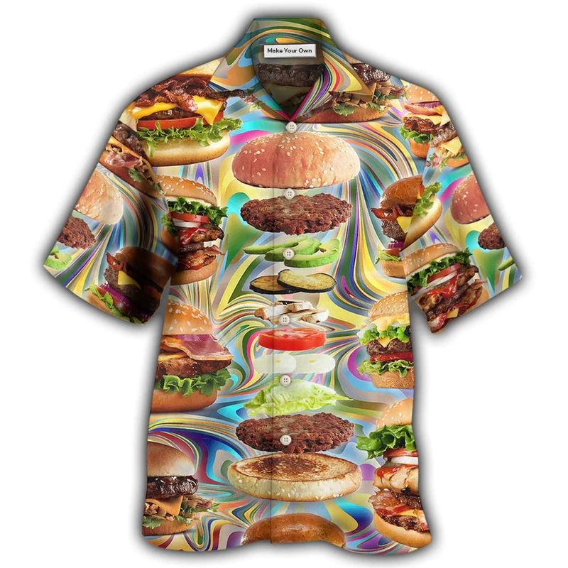 Food Lover My Love Is For Hamburger  - Hawaiian Shirt