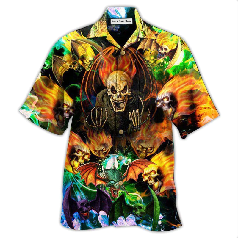 Skull With Bat Wings - Hawaiian Shirt