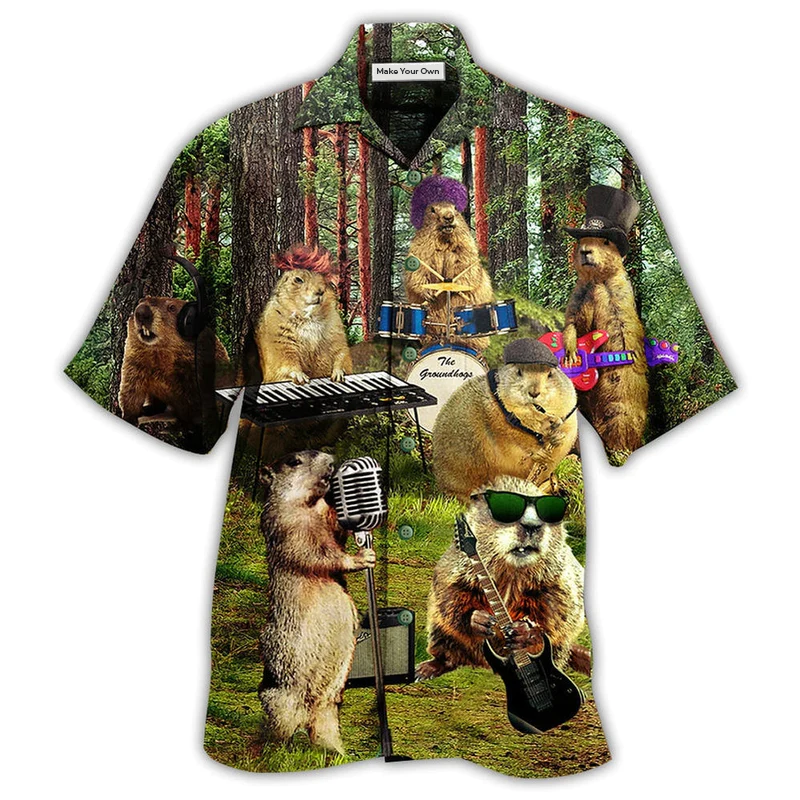 Ferret Animals Sing A Song - Hawaiian Shirt