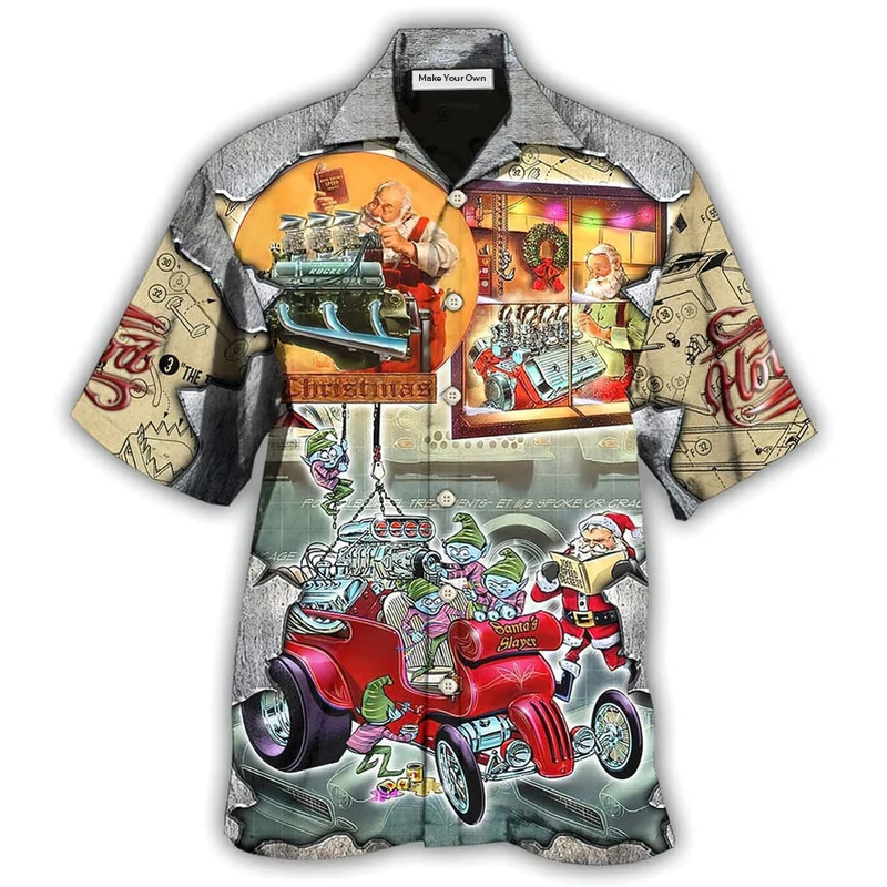 Hot Rod Merry Christmas Night - Hawaiian Shirt