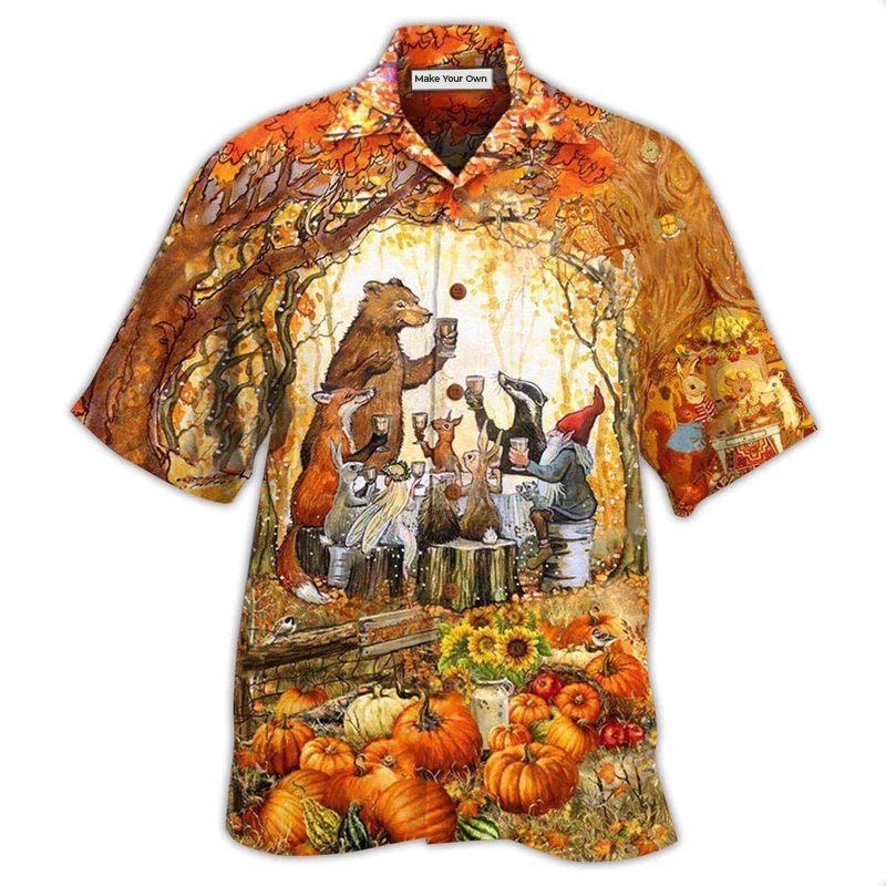 Thanksgiving Grateful Thankful And Blessed - Hawaiian Shirt