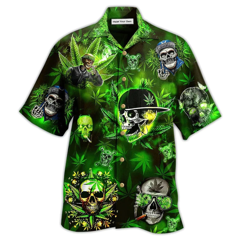 Skull Let's Get High - Hawaiian Shirt