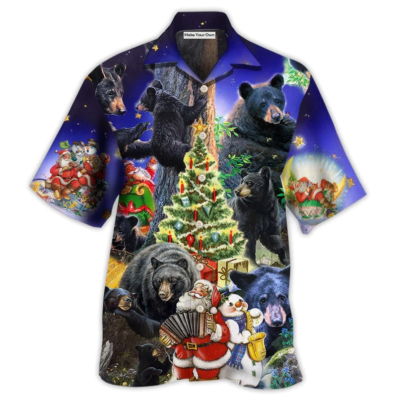 Bear Family Into Spring Merry Christmas - Hawaiian Shirt