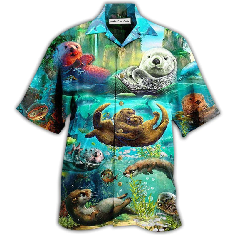 Otter Animals You Are My Otter Half In The Ocean - Hawaiian Shirt