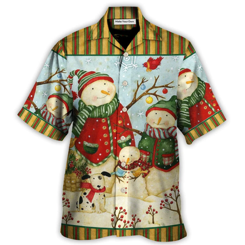 Christmas Cutie Snowman Happy Xmas - Hawaiian Shirt
