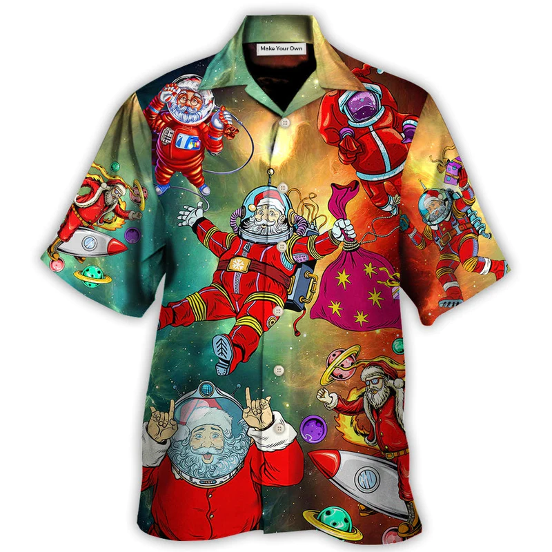 Christmas Santa Claus Astronaut Story In The Galaxy - Hawaiian Shirt