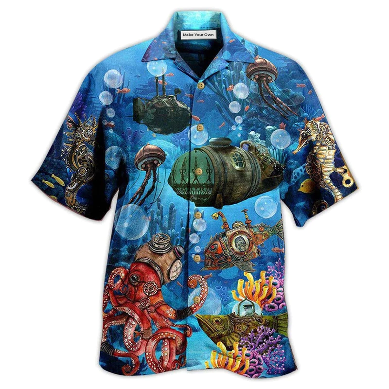 Ocean Steampunk Undersea World - Hawaiian Shirt