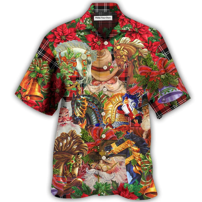 Cowboy Santa Christmas Red Style - Hawaiian Shirt