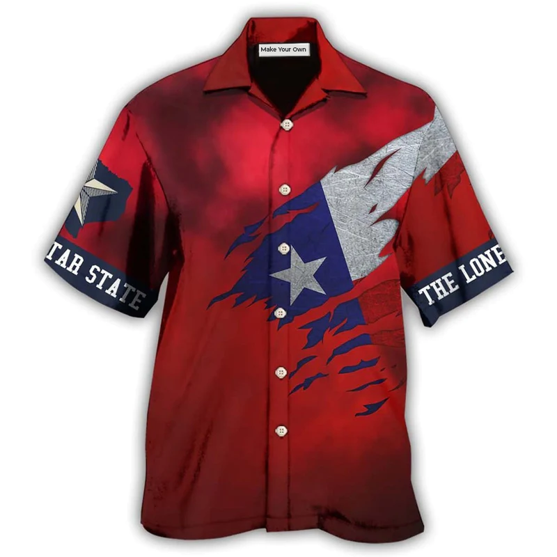 Texas Peace Life Red Style - Hawaiian Shirt