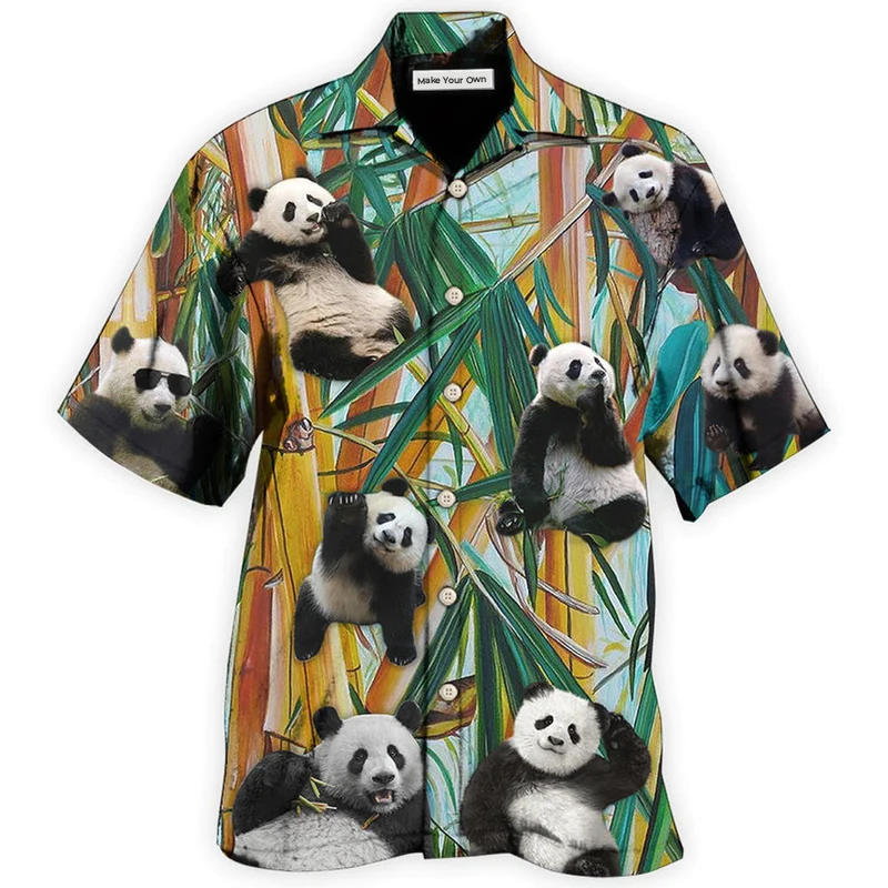 Panda Cute Panda Play Alone - Hawaiian Shirt