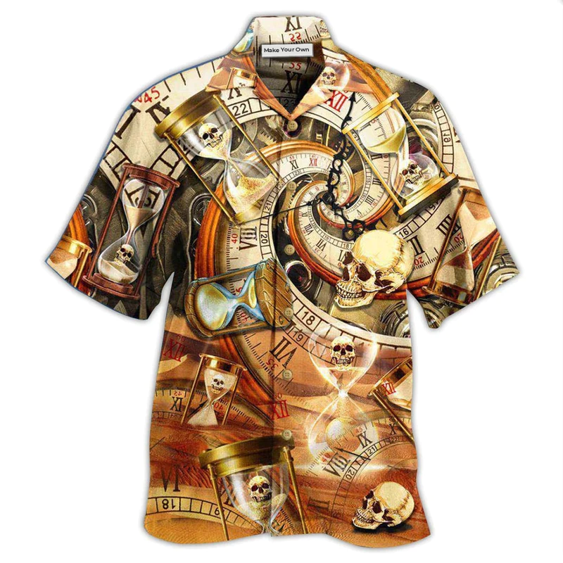 Skull All Knows Value Of Time - Hawaiian Shirt