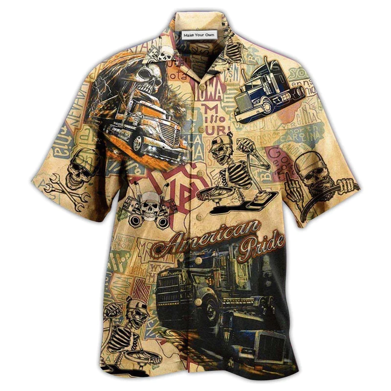 Skull Love Life Cool - Hawaiian Shirt