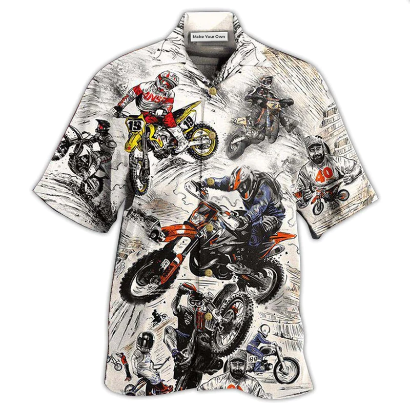 Motorcycle Ride Hard And Cool - Hawaiian Shirt