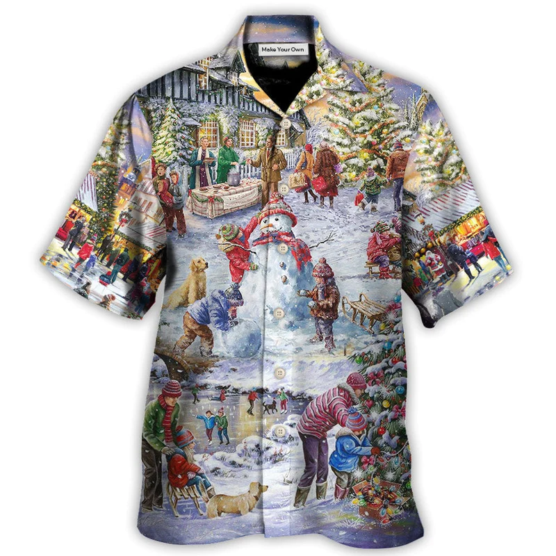 Christmas Winter Holiday Santa Claus Is Coming - Hawaiian Shirt