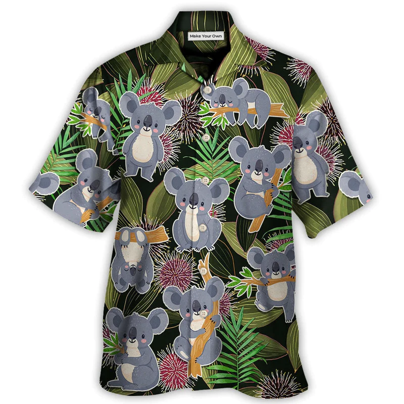 Koala Daily Life Funny Tropical Art - Hawaiian Shirt