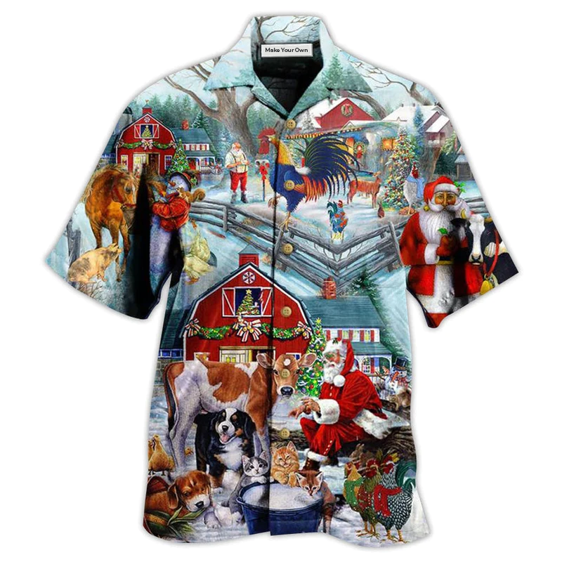 Christmas Love Animals So Much  - Hawaiian Shirt