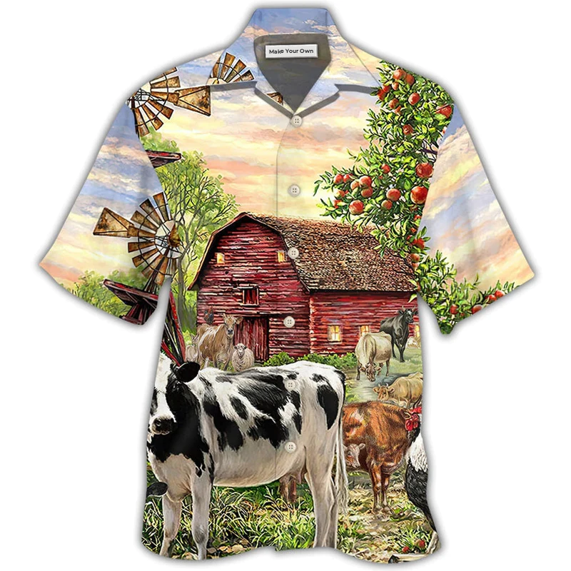 Cow Farm Peaceful Life - Hawaiian Shirt