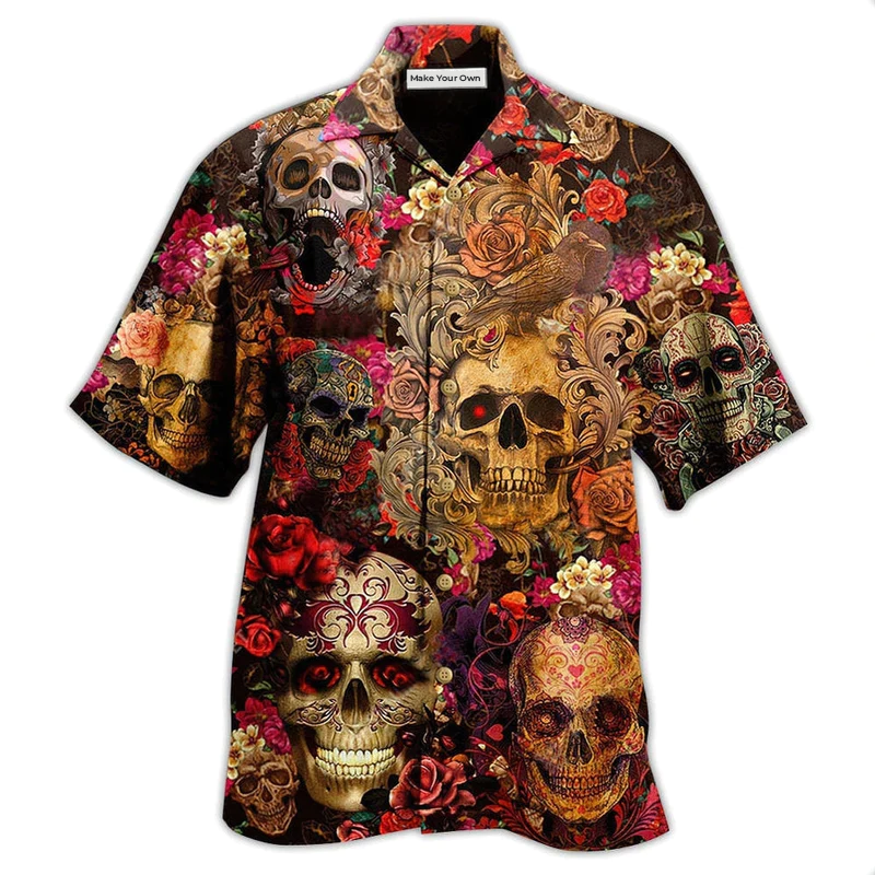 Skull Day Of The Dead Floral - Hawaiian Shirt