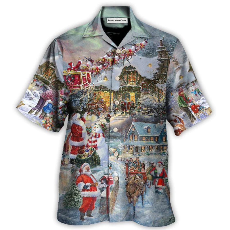 Christmas Wonderful Time Of The Year Santa Claus Coming - Hawaiian Shirt