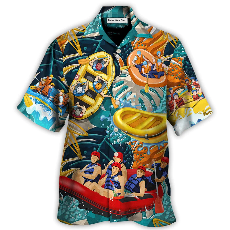 Water Rafting River Rafting Team Lover Tropical Style - Hawaiian Shirt