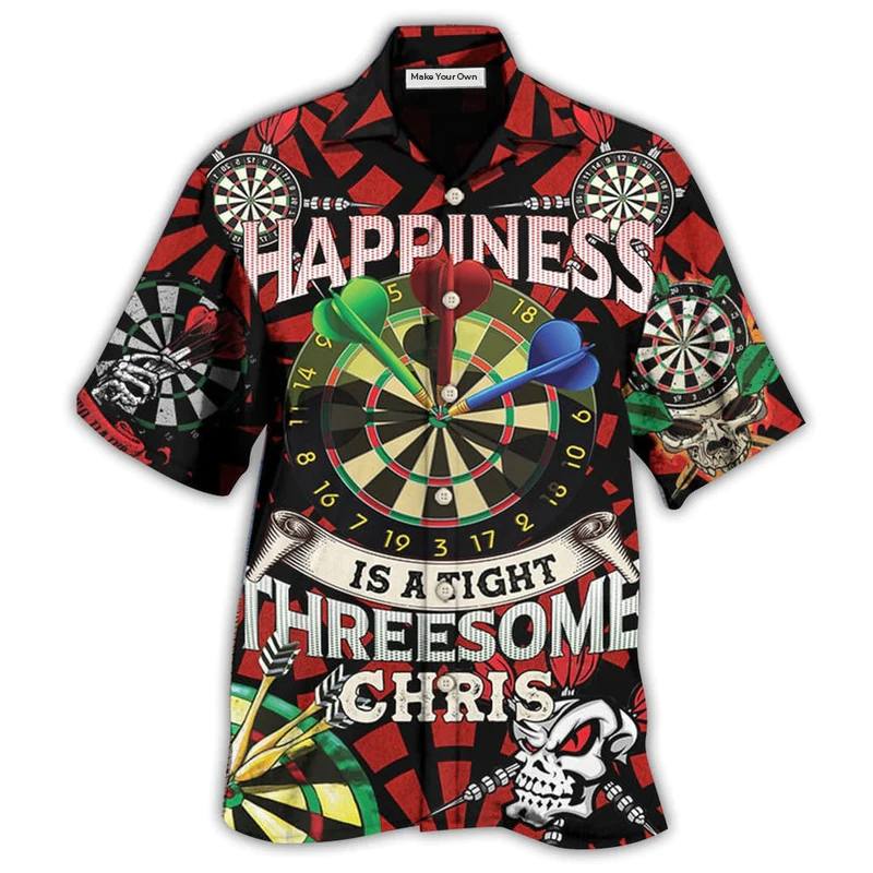 Darts Happiness Black And Red Style - Hawaiian Shirt