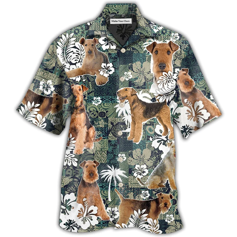 Airedale Terrier Dog Lover Tropical - Hawaiian Shirt