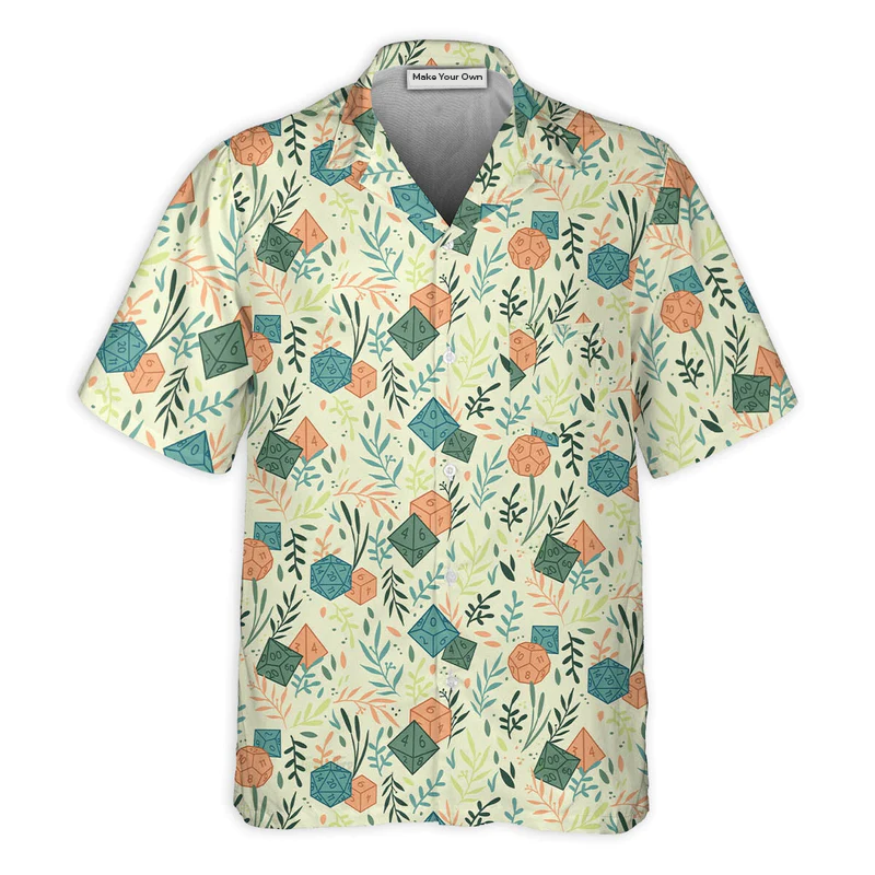 DnD Dice Plants Pattern - Hawaiian Shirt