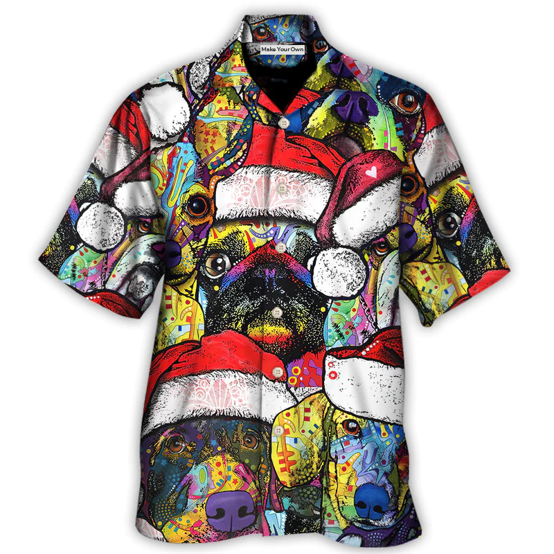 Christmas Dog Colorful Draw With Love - Hawaiian Shirt
