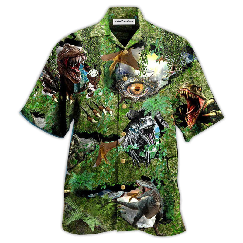 Dinosaur T-rex Just Wanna - Hawaiian Shirt