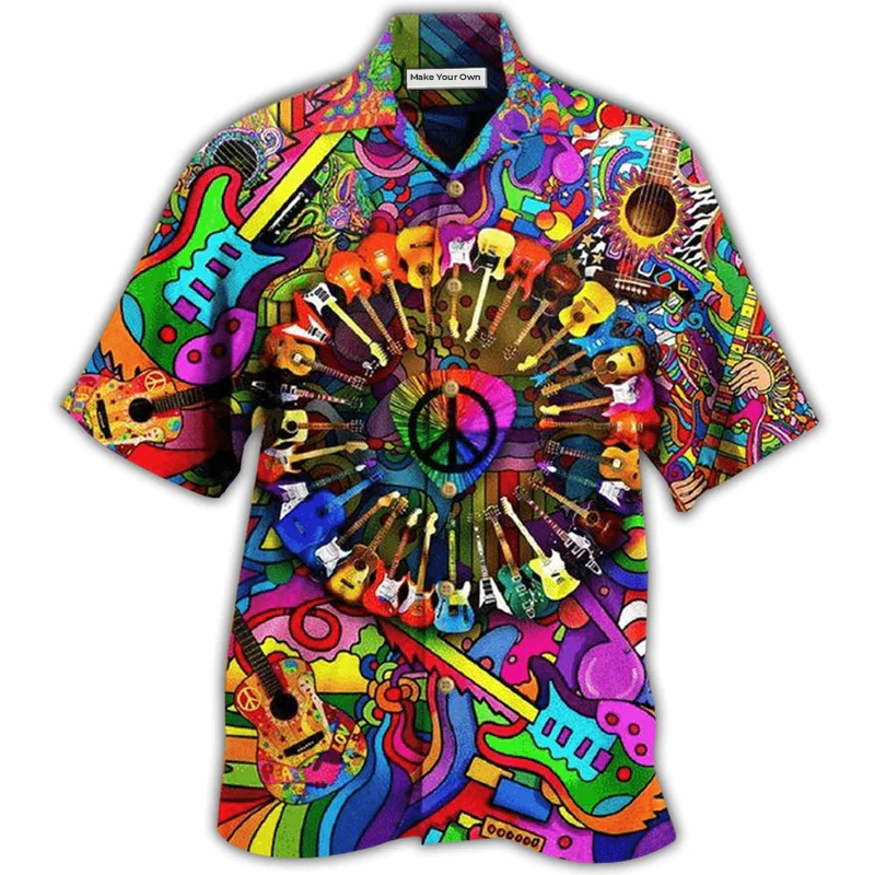 Guitar Love Life Style Colorful - Hawaiian Shirt