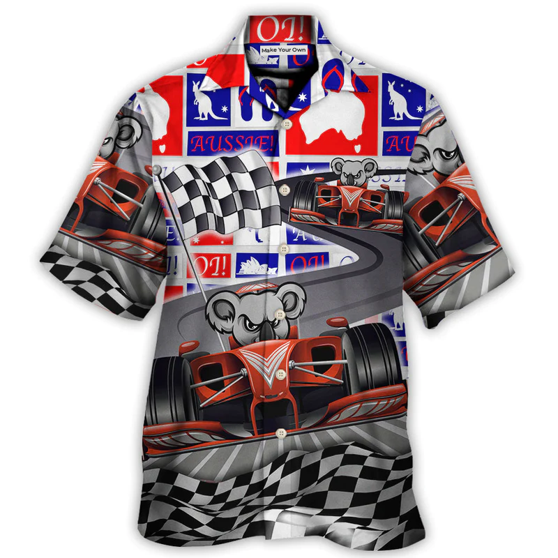 Koala Racing Formula One Car Racing Australian Vibe - Hawaiian Shirt
