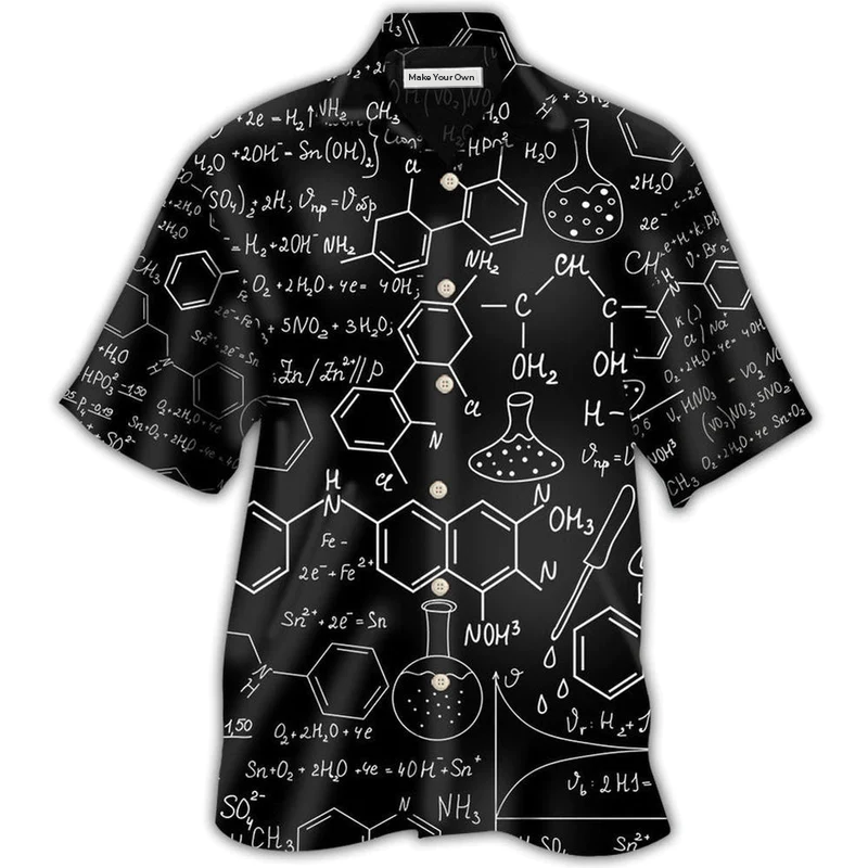 Chemistry Black Color Style - Hawaiian Shirt