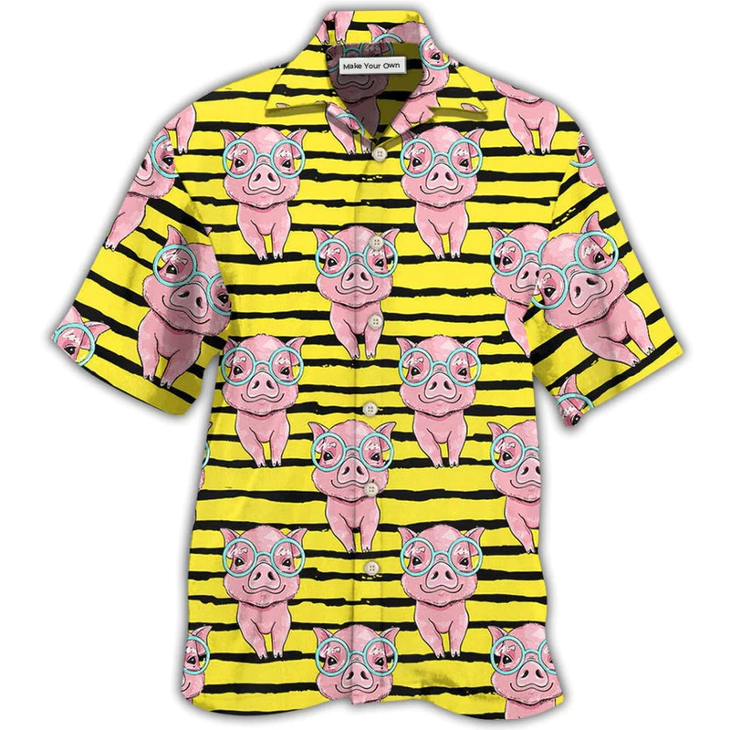 Pig Cartoon - Hawaiian Shirt