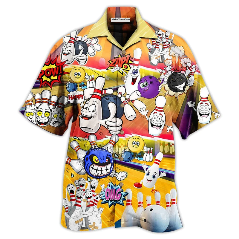 Bowling Split Happens Bowling Ping - Hawaiian Shirt