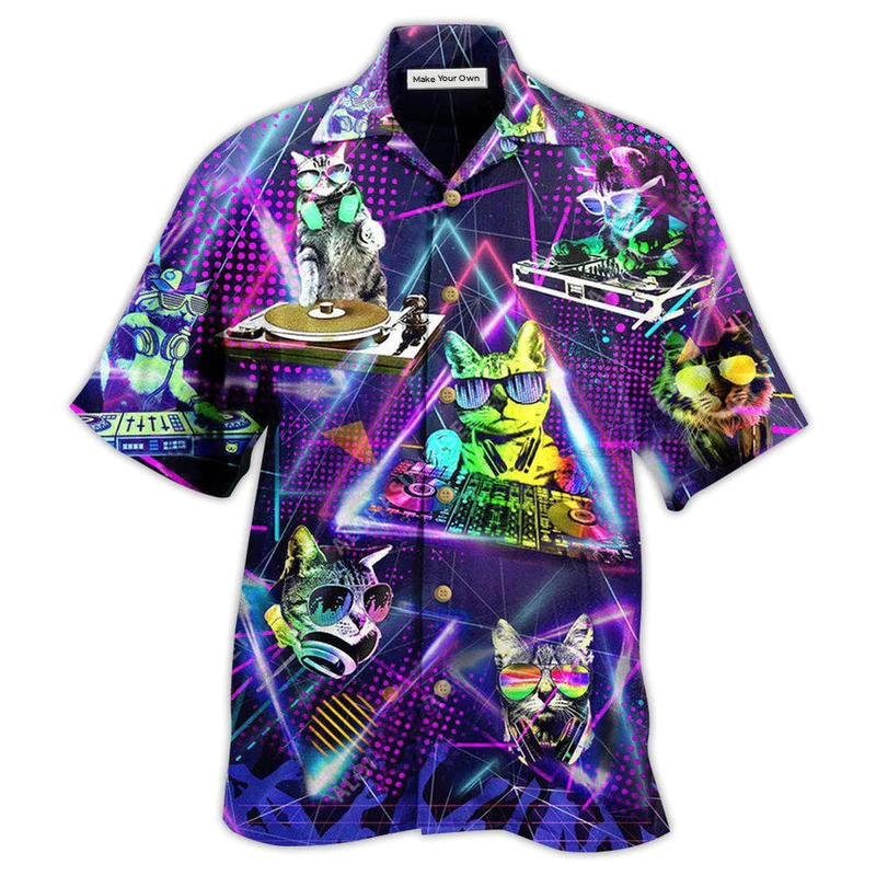 Cat So Cool DJ - Hawaiian Shirt