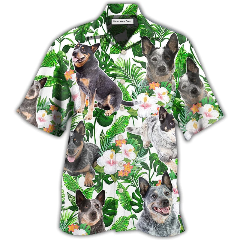 Australian Cattle Dog Green Tropical Lover Style - Hawaiian Shirt