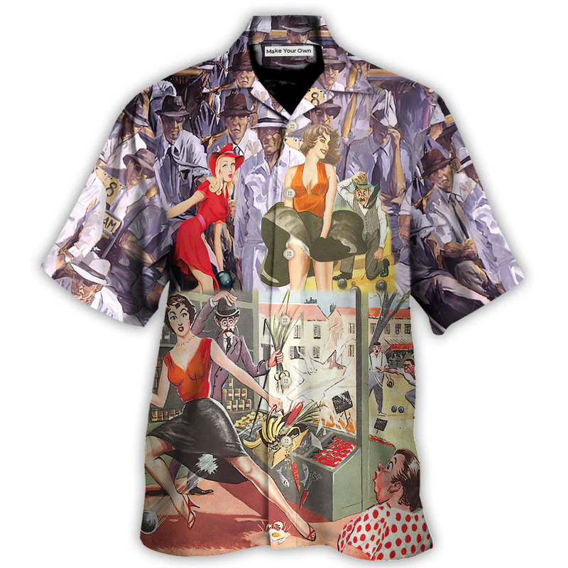 Lawn Bowling Oop! Look Girl And Lawn Bowling - Hawaiian Shirt