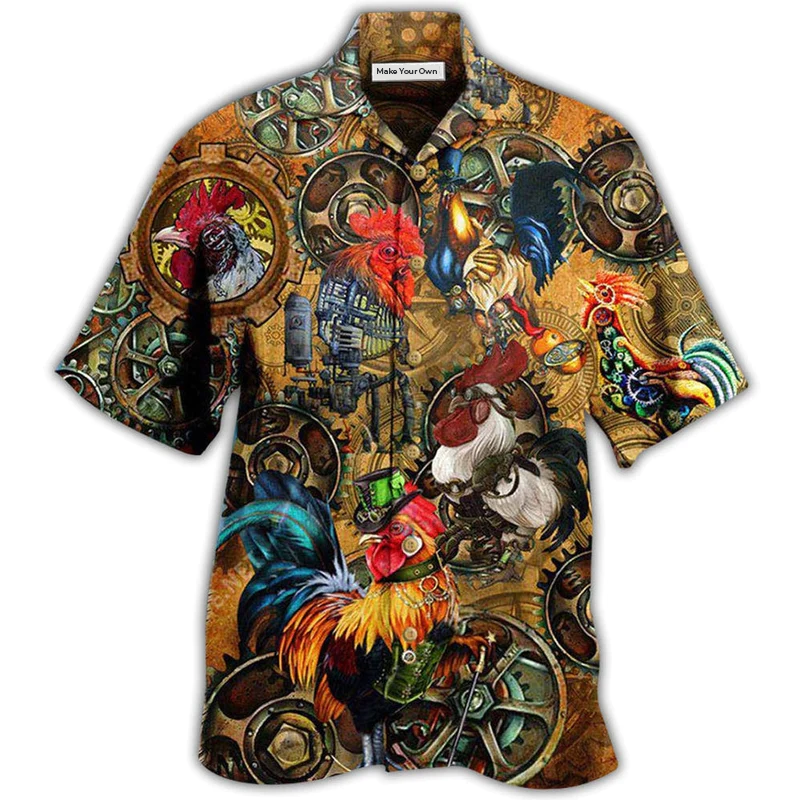 Chicken Rooster Steampunk - Hawaiian Shirt